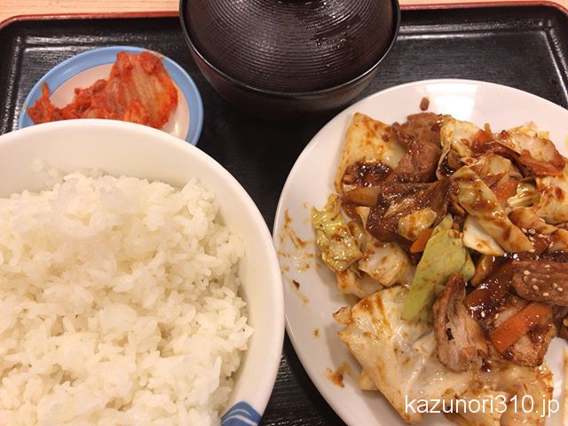 #回鍋肉 #松屋 選べる小鉢のキムチがうまい