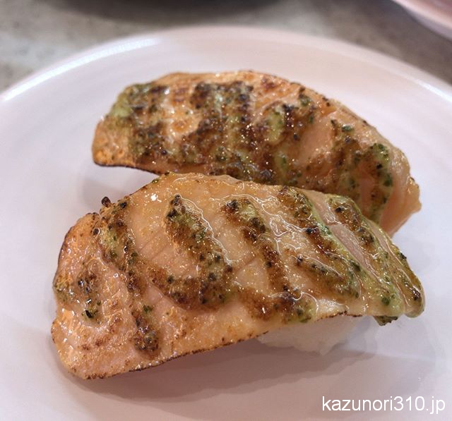 #バジマヨ炙サー #サーモンバジルマヨ炙り #かっぱ寿司