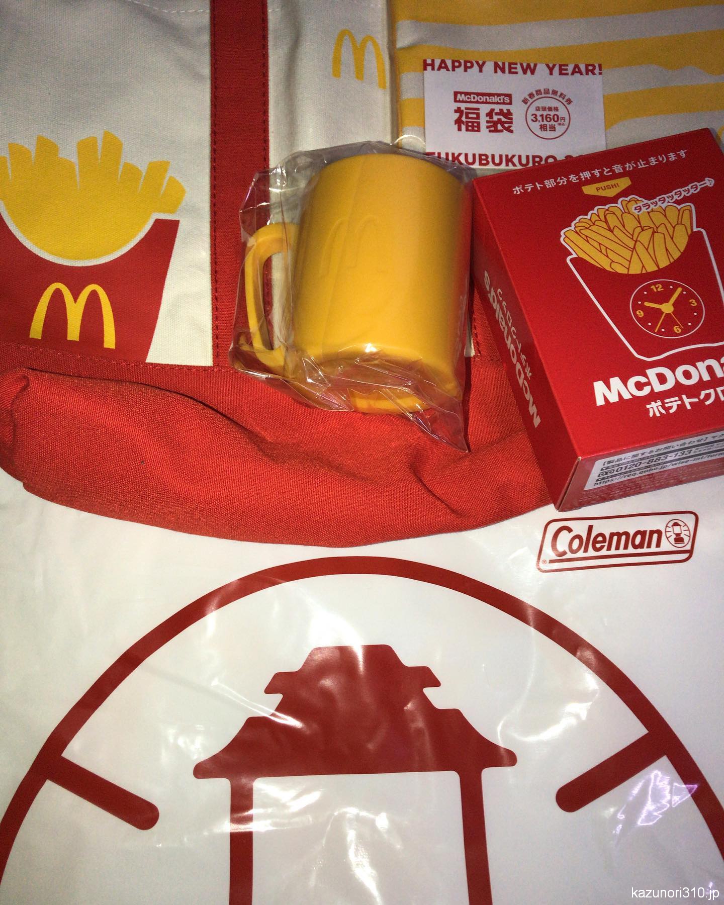 #福袋 #マクドナルド #Coleman マクドナルド商品クーポン付き。3000円