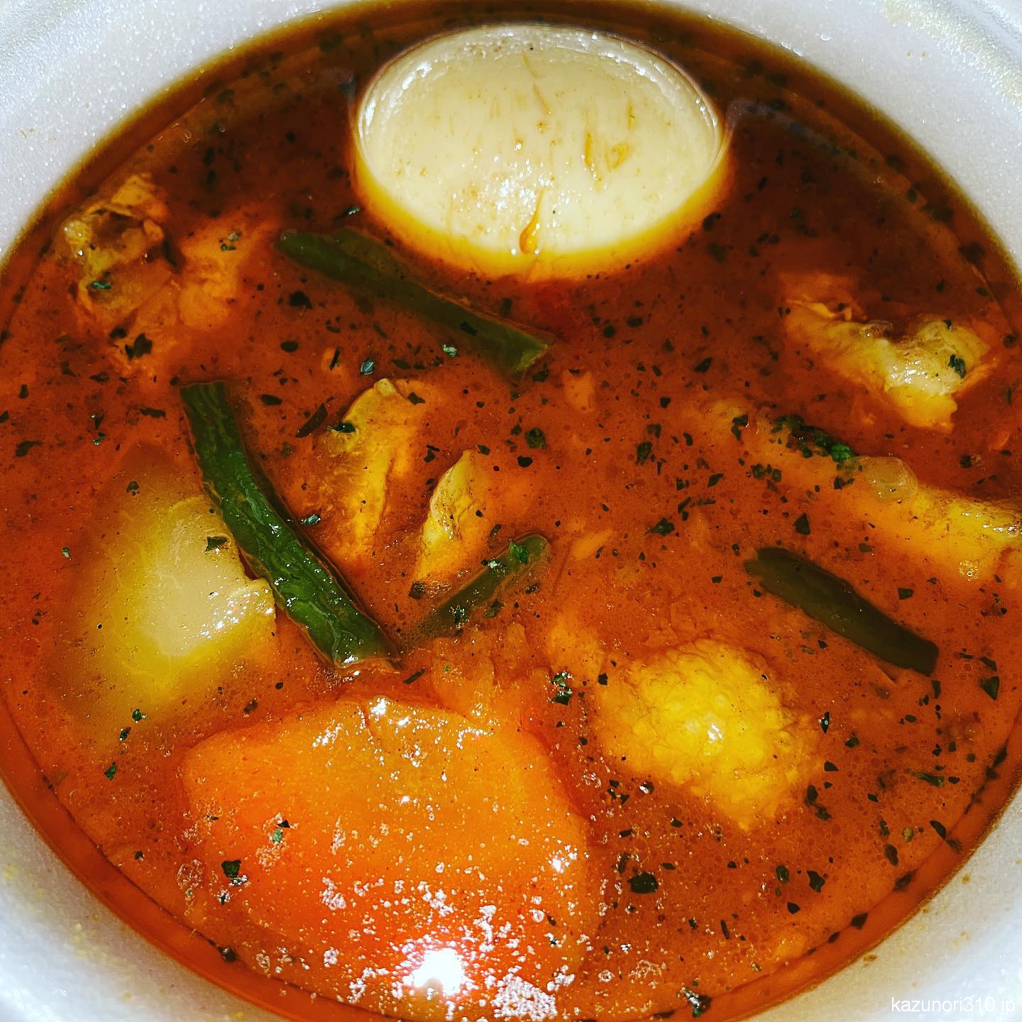 #チキンとごろっと野菜のスープカレー #松屋 いつもの辛いスープカレーって感じ