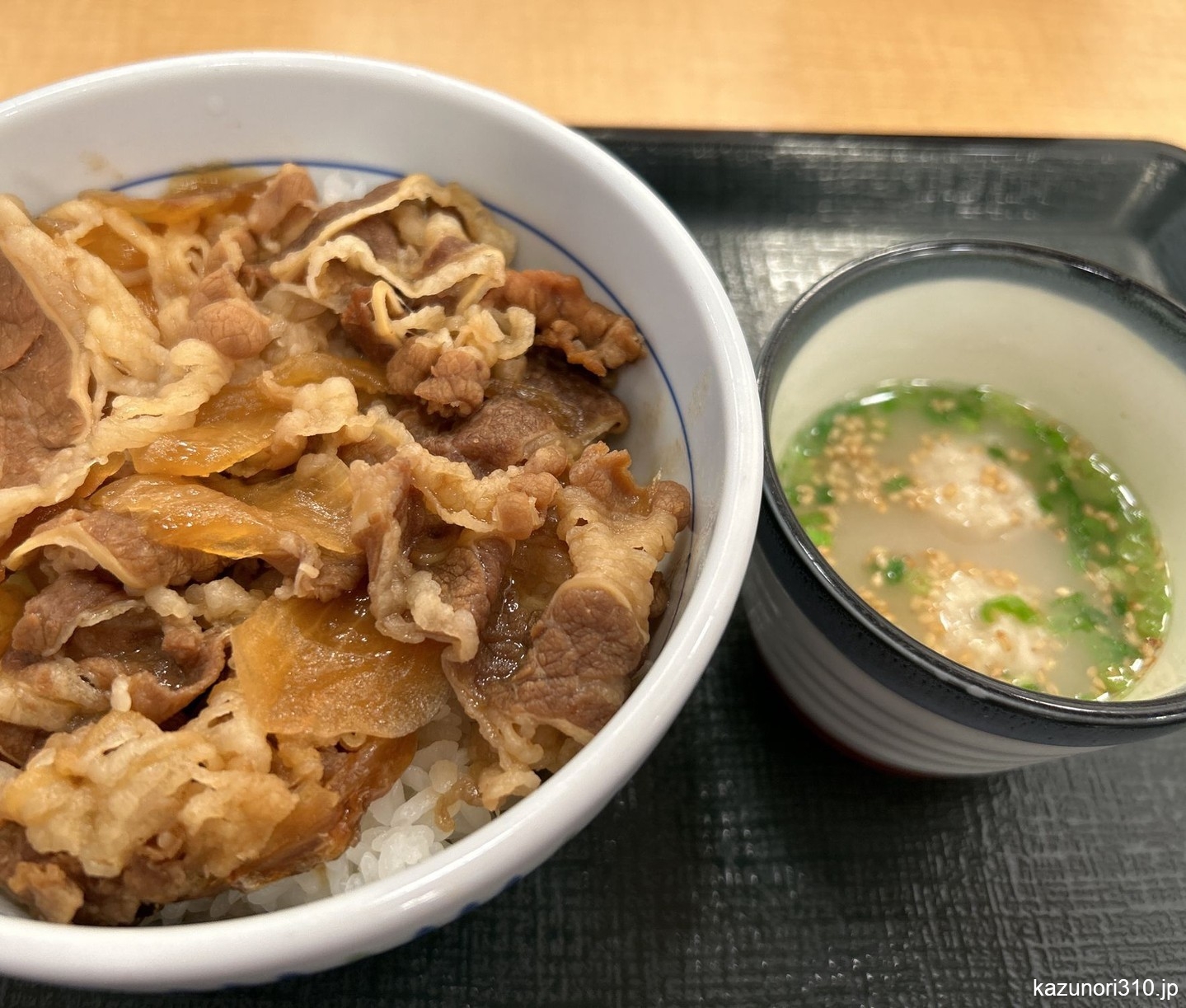 #和風牛丼 #鶏だんごスープ #なか卯